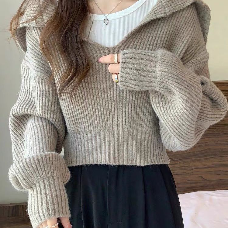 海军领毛衣外套女2023秋