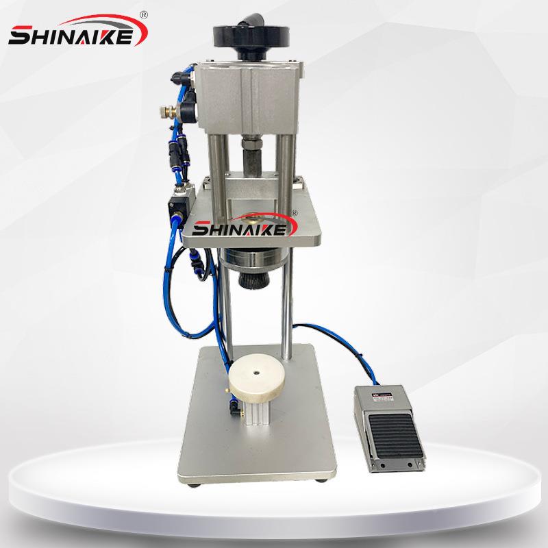 水瓶铝盖压盖水机机台香式香扎口机封口气动抓SNK-ZHAG口机