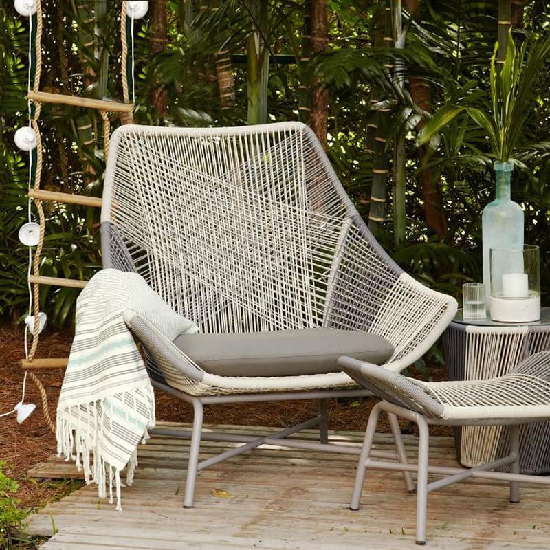 户外08-1203桌椅院民宿庭别墅阳花休闲藤编椅室外露天台桌园椅三