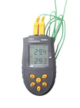 盛家测HS6802仪器表仪厂手持式HS6802双度路数字温表 点温计