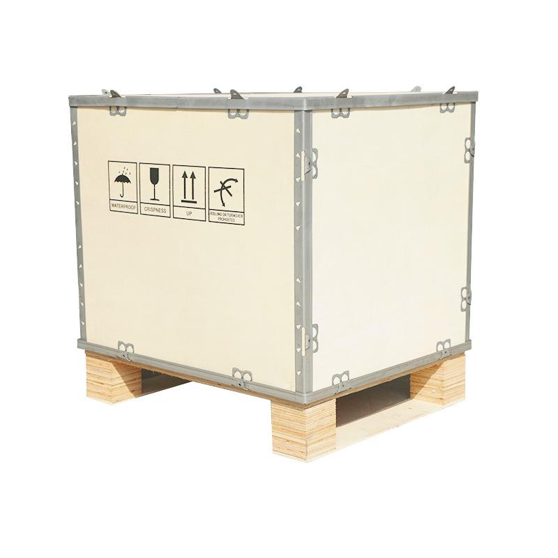 可拆卸木箱胶合板包装箱免熏箱蒸钢木27箱做卡扣钢带定钢边带箱