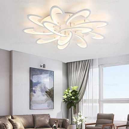 新款直销后现代创意简约客厅灯亚克力卧室灯led小爱同学智能语音