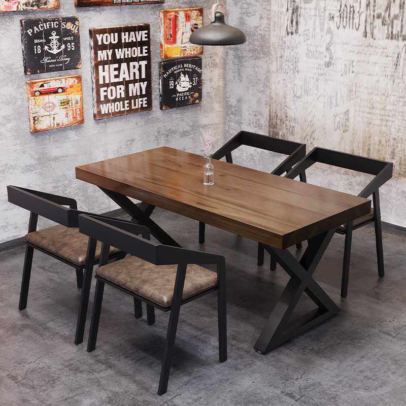 新款直销复古酒吧清吧音乐餐桌椅组合餐台咖啡厅工业风烧烤铁艺实