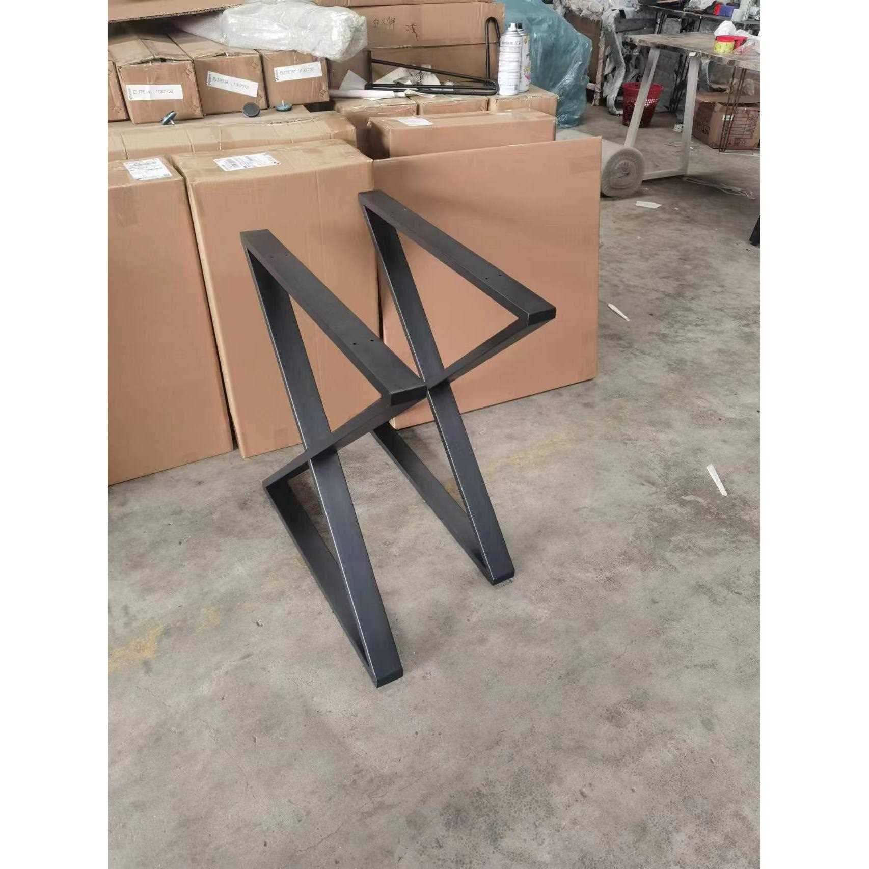 新款直销X型大板金属加厚桌子支架简约吧台桌脚茶几支撑架会议桌