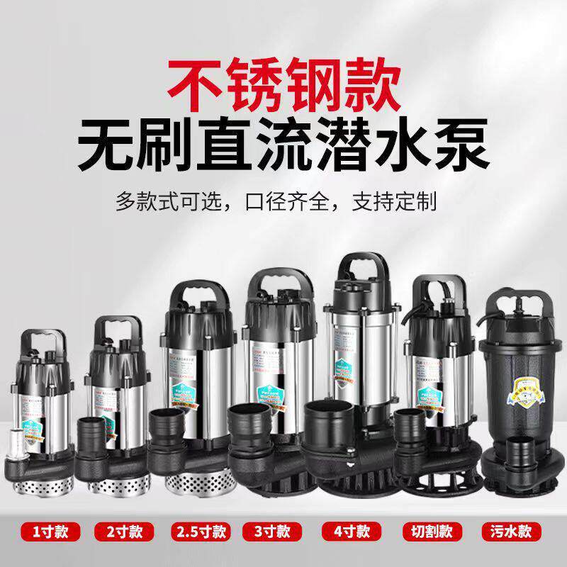 新款直销扬程抽水泵48V60V72V家用电动电车农用抽水机无刷直流潜