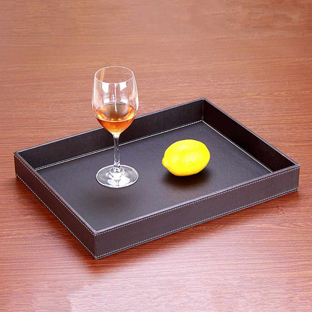 新款直销家用托盘水杯茶具盘子酒店客房皮质长方形托盘防水办公文,餐饮具,餐用托盘,淘宝优惠券,粉丝福利购,淘宝优惠卷