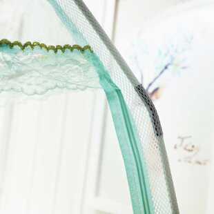 新款直销新款纯色三开门蒙古包蚊帐 免安装家用学生宿舍折叠防蚊