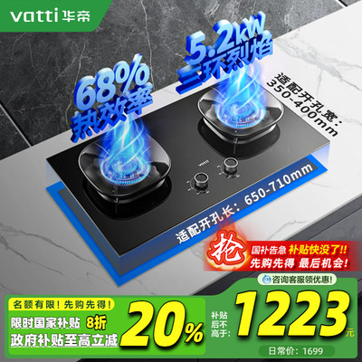 华帝燃气灶i10309家用厨房煤气灶双灶台天然气液化气官方旗舰309