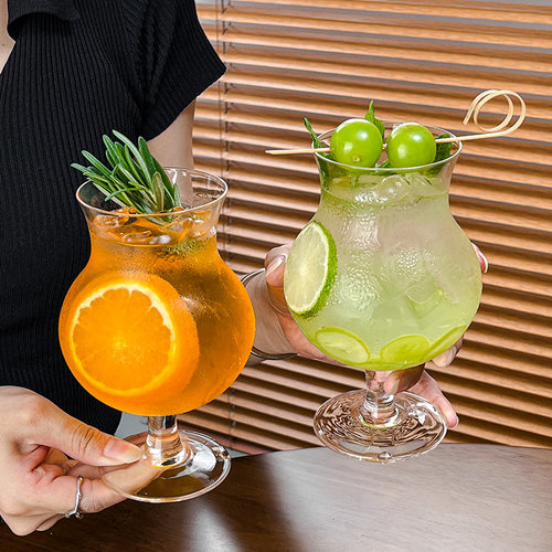 大肚鸡尾酒玻璃杯子饮料果汁杯