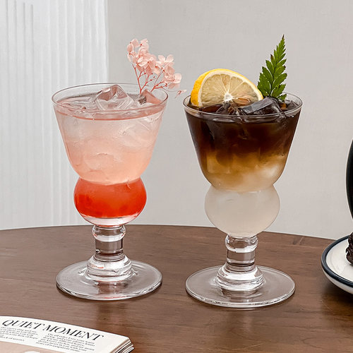 臻皿ins中古矮脚玻璃杯