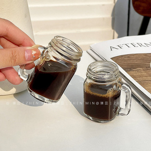 ins梅森杯公鸡杯冷萃美式咖啡浓缩迷你分装瓶随身小奶盅果酱瓶