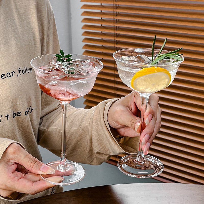 鸡尾酒杯反口果茶杯高脚杯果茶杯