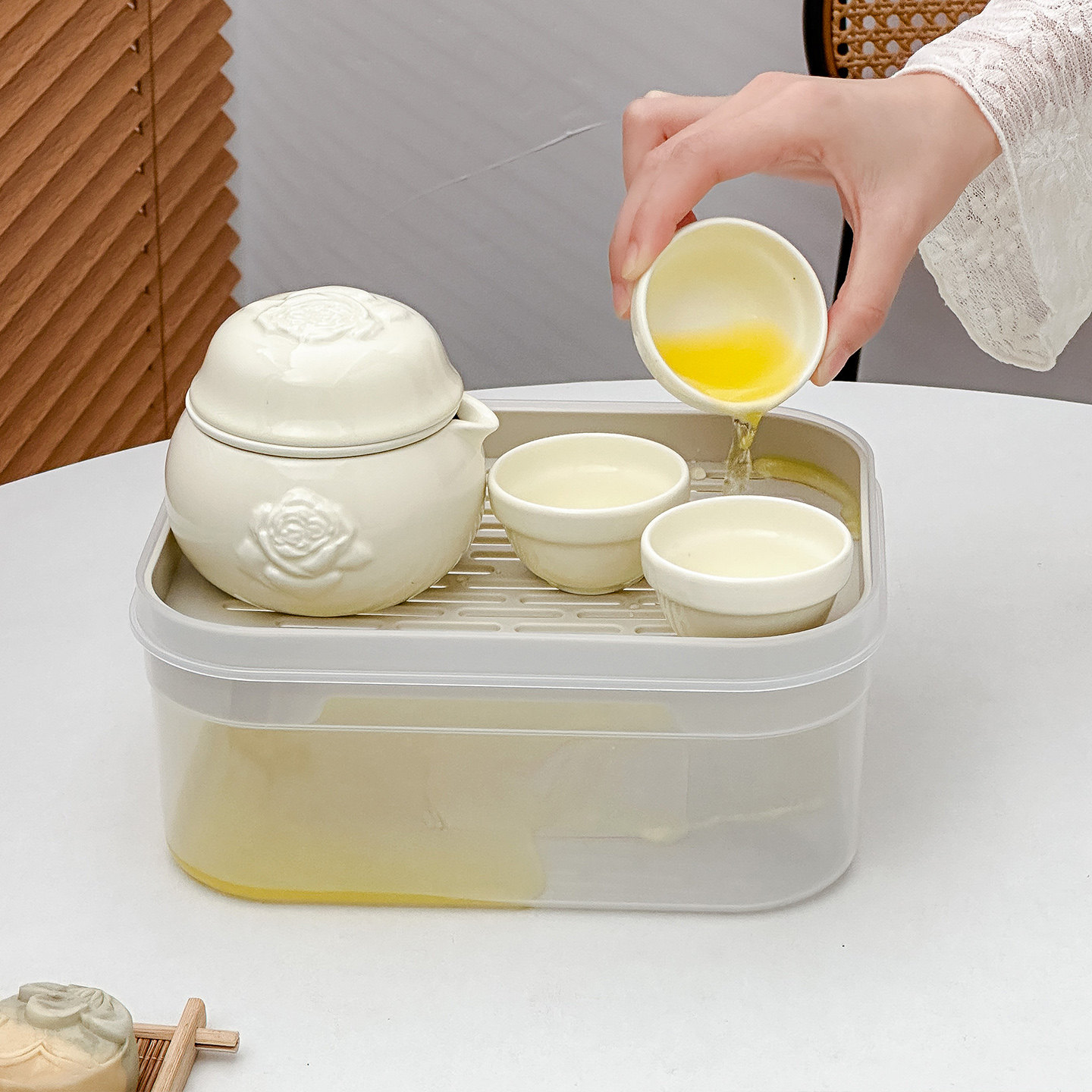 精致手冲茶杯陶瓷茶具野餐便携餐具套装盖碗茶壶茶杯全套茶具礼盒,餐饮具,整套茶具,淘宝优惠券,粉丝福利购,淘宝优惠卷