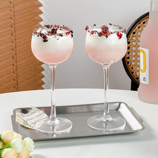 日式 木村高脚杯水晶塔杯酒吧鸡尾酒杯微醺酒杯果酒杯女士特调杯子