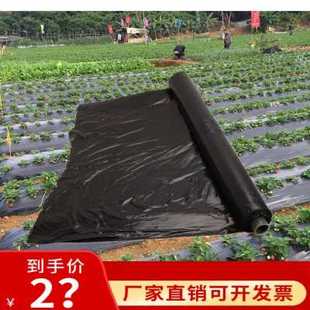 白膜品 厂促厂促黑色地膜除草膜农用加厚黑膜大棚蔬菜果园保温保湿