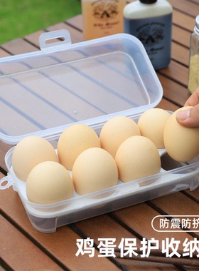 鸡蛋收纳盒冰箱侧门冷冻整理专用保鲜透明分装密封滚动防震荡厨房
