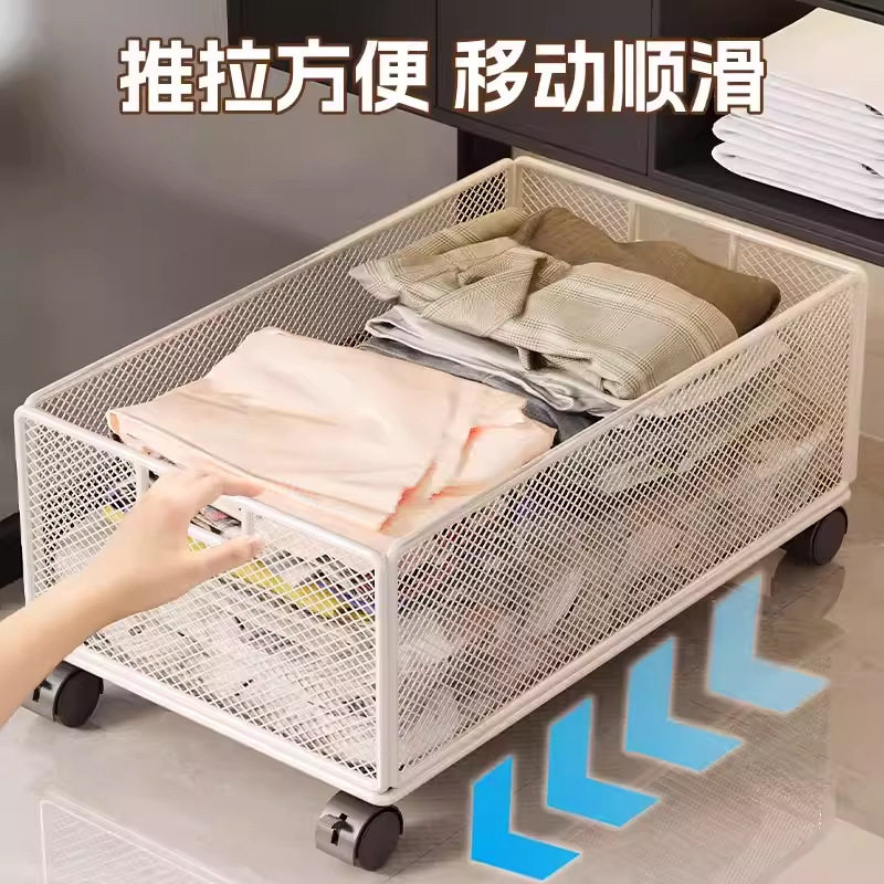 带轮脏衣服篮子洗手台下