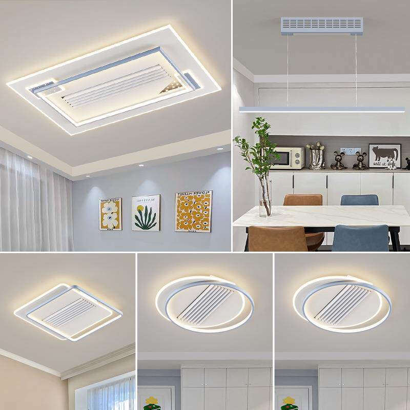 一体极简现新款客全6538屋灯代具组合套餐顶厅吸灯静音隐形无叶风