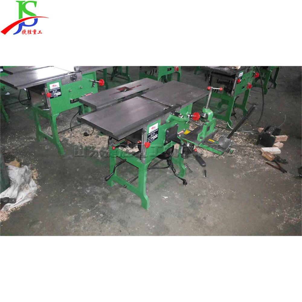 小型木工厂js-tp-65刨材削锯木 便携式自送料板台动刨 台式工三合