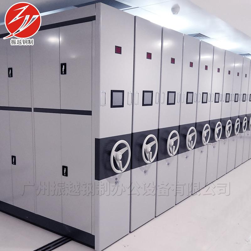 广州移动房案集架厂家智密能电动密集柜档案室库ZY-M-001手摇密集