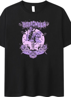 顽客星球Betty Boop贝蒂重磅纯棉圆领宽松T恤 黑色女款