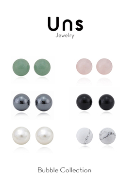 Uns Jewelry 【Lucky66推荐品牌】泡泡系列925银配天然石珍珠耳钉