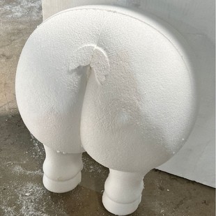 马屁股模型泡沫拍马屁泡雕DIY可植绒新年布置道具商场柱子装饰品