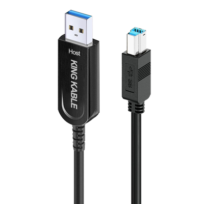 KINGKABLE光纤USB3.1A-B线10米