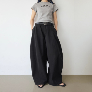 饭馆 量感杨桃裤 立体廓形微肌理感百搭独特休闲裤长裤女