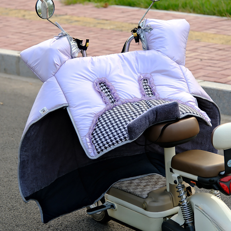 电动车挡风被冬季加绒加厚防风罩电瓶摩托车防水四季通用冬款防寒