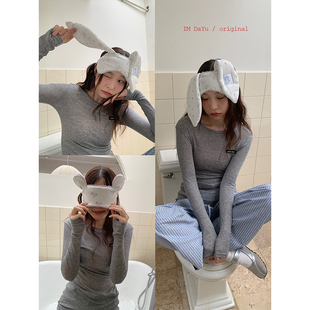 Good night少女可爱兔耳花边眼罩ins风卡通发带洗脸护额遮光眼罩