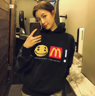 Flea CPFM Plant Cactus Market麦当劳发泡印花加绒连帽卫衣 侃爷