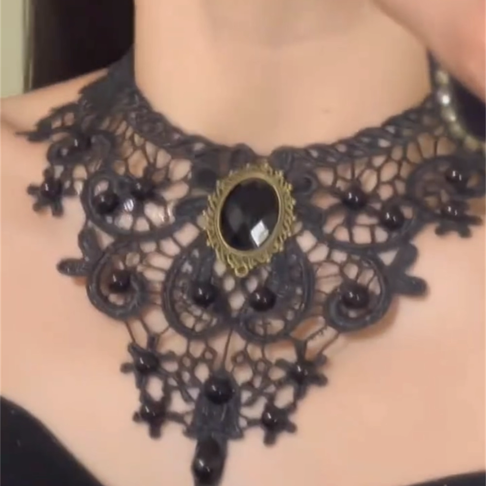 o哥特式choker蕾丝项链