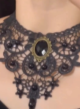 o哥特式choker蕾丝项链
