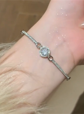 轻奢锆石圆钻手链女款