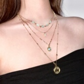 zoozmomo金色十字架项链女叠戴辣妹风锁骨链轻奢高级感小众颈链潮