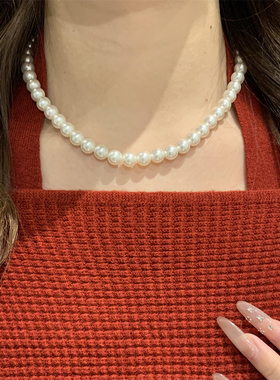 金智秀jisoo同款珍珠项链