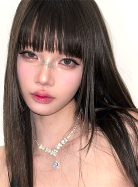 超闪锆石水滴项链女晚礼服配饰