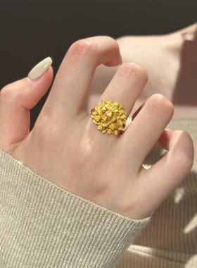 立体感繁花戒指叠戴女款