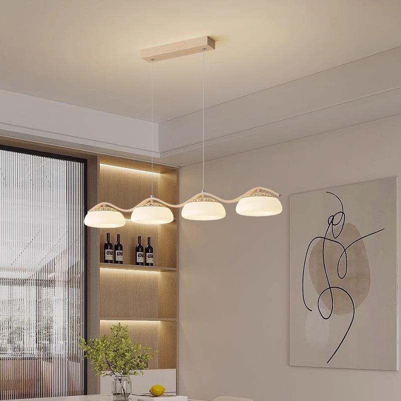 餐n厅吊灯新创意简约34113i款s奶油风前吧台灯卧台室饭厅餐桌吊线
