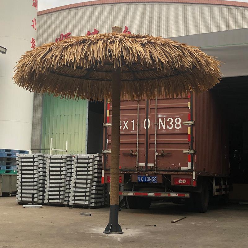 仿真茅草红伞稻伞园庭院花农家乐民109宿景区草网沙滩大遮阳伞户