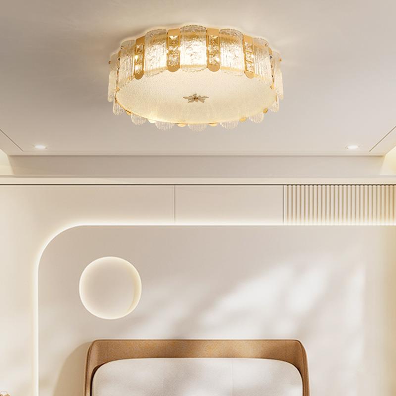 法圆式卧室吸简顶灯现代约形网红新款水晶客厅灯用86764全屋家灯