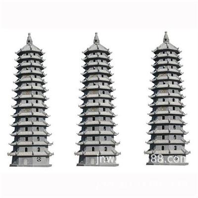 景区石塔图片大全寺庙石刻佛塔制作厂家园林景观石造六边塔价格