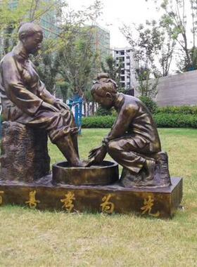 玻璃钢雕塑摆件定制户外大型仿铜人物广场铸铜雕像园林景观落地