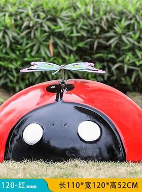 仿真昆虫七星瓢虫玻璃钢雕塑甲虫大摆件户外园林景观庭院草坪装饰