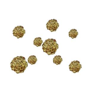 厂家工艺树脂电镀金色玫瑰花彰显样板房客厅别墅摆件小样雕塑