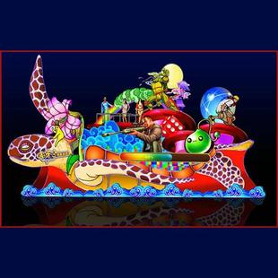 自贡灯会彩车可定制春节国庆中秋巡游彩船彩车节日宣传
