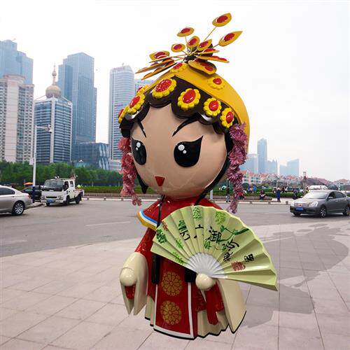 玻璃钢雕塑定制卡通人物店铺门口商场吉祥物公仔户外喜剧人物雕塑