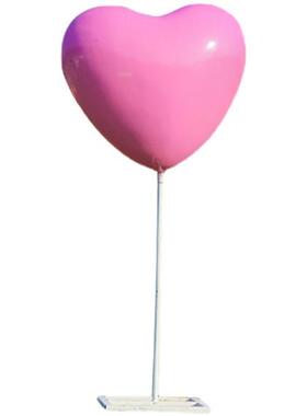 户外仿真气球爱心玻璃钢雕塑商场景区度假村民宿网红打卡拍照摆件