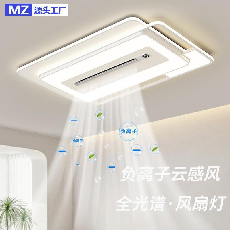 中山灯具数显无叶风扇灯2025负离子一体客厅吸顶灯卧室儿童房间灯